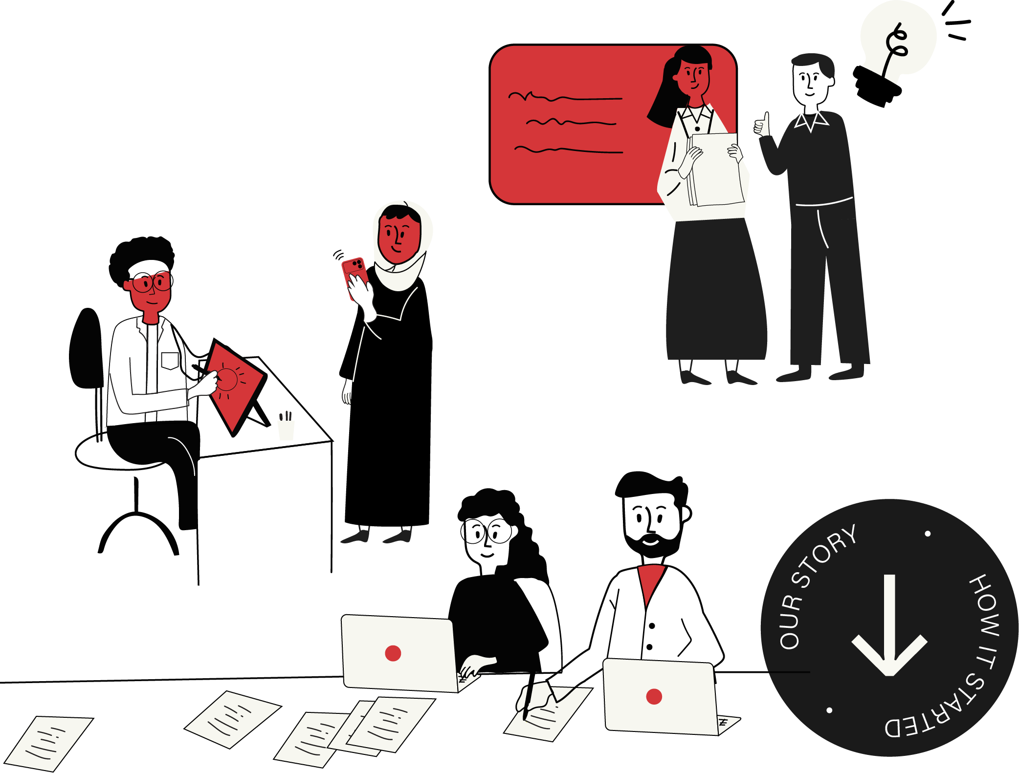 ADinB team illustration